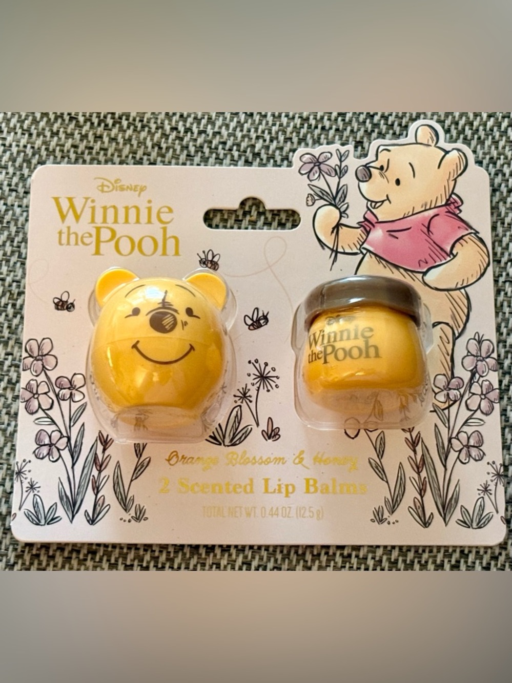 🍯 Winnie the Pooh Yellow Kids Lip Balm Duo